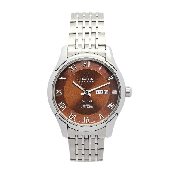 Best AAA Brown Baton Dial Replica Omega De Ville Hour Vision-41 MM