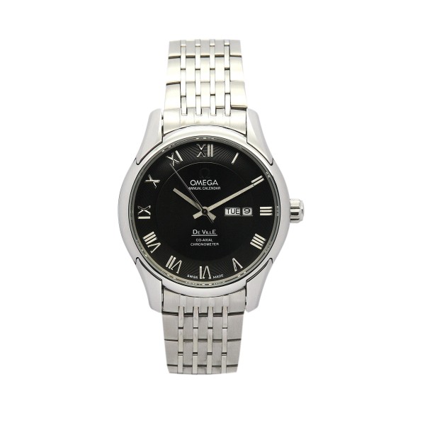 Best AAA Black Baton Dial Replica Omega De Ville Hour Vision-41 MM