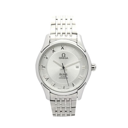 Best AAA Silver Baton Dial Replica Omega De Ville Hour Vision-41 MM