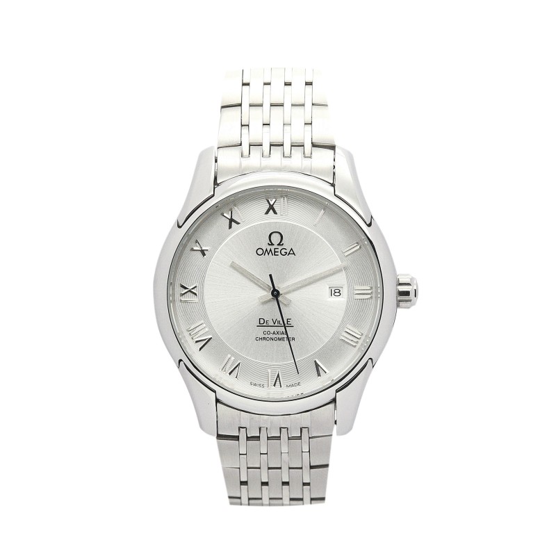 Best AAA Silver Baton Dial Replica Omega De Ville Hour Vision-41 MM