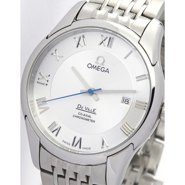 Best AAA Silver Baton Dial Replica Omega De Ville Hour Vision-41 MM