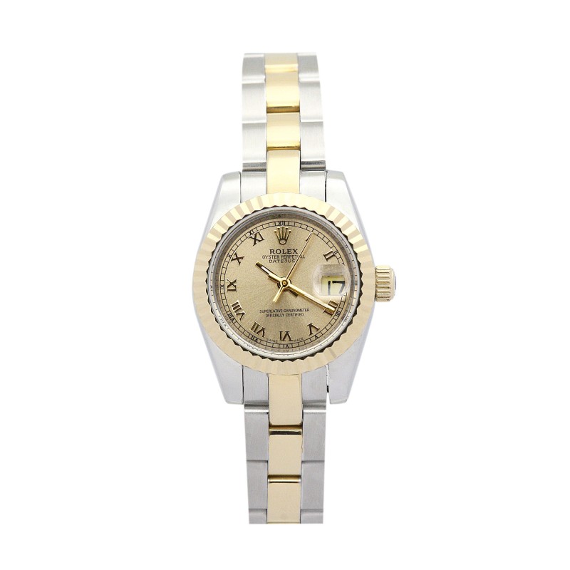 Best AAA Yellow Gold Dial Replica Rolex Datejust Lady-26 MM