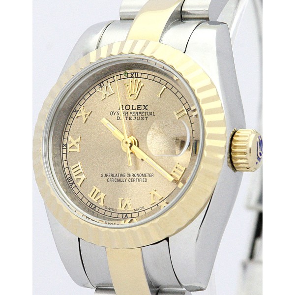 Best AAA Yellow Gold Dial Replica Rolex Datejust Lady-26 MM