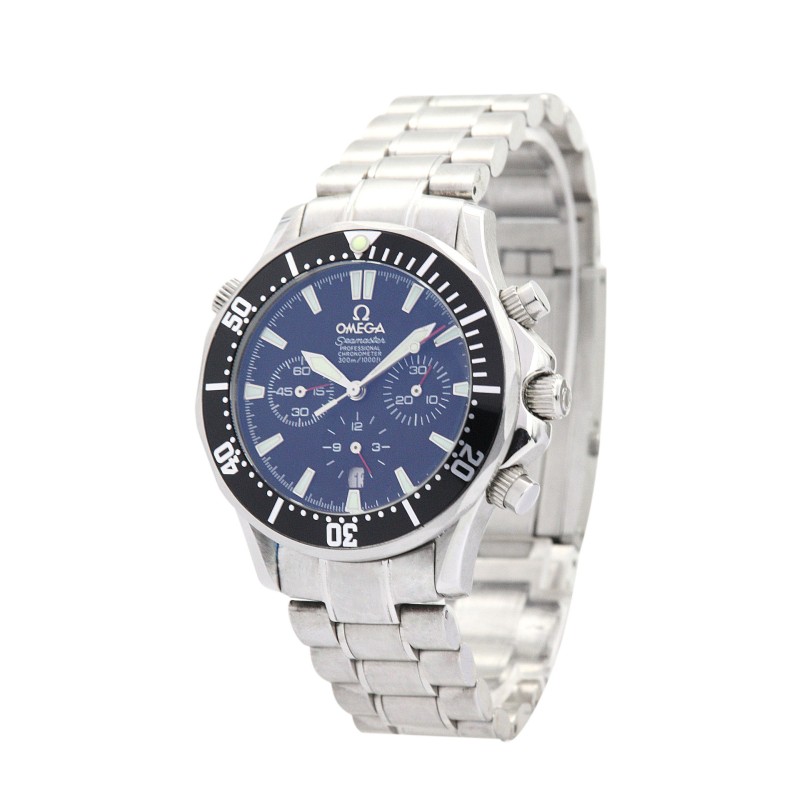 Best AAA Blue Baton Dial Replica Omega Speedmaster Date-38 MM