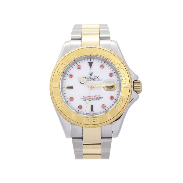 Best AAA Red Diamond and White Dial Replica Rolex Yacht-Master 16623-40 MM